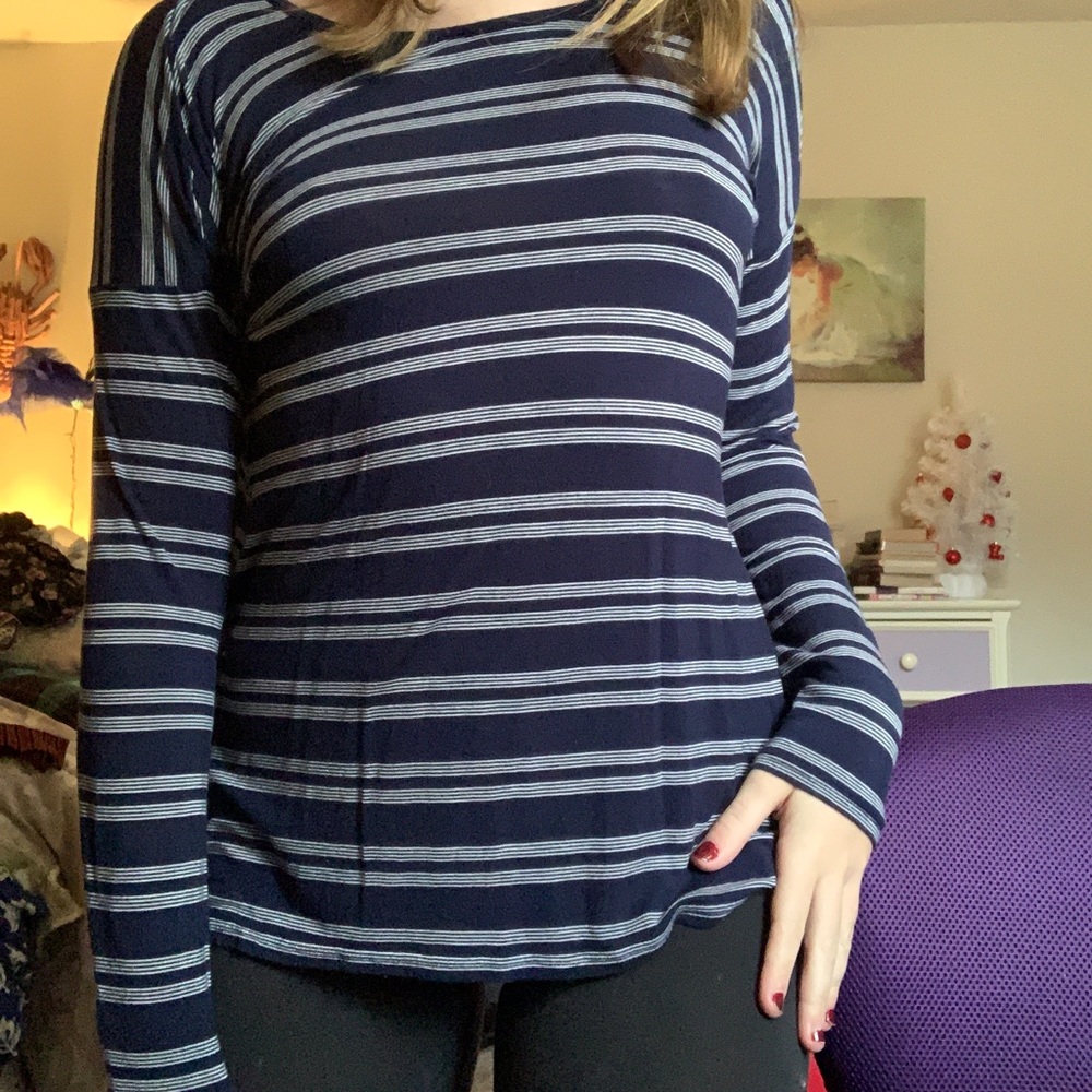 PINK ROSE STRIPED LONG SHIRT